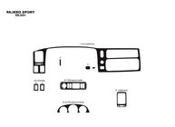 Mitsubishi Pajero Sport 1996–2007 Instrumentpanelsöverdrag (2002-2007) Aluminium foto 3