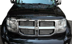Dodge Nitro 2006–2011 Kromade grillister (rostfritt stål) foto 1