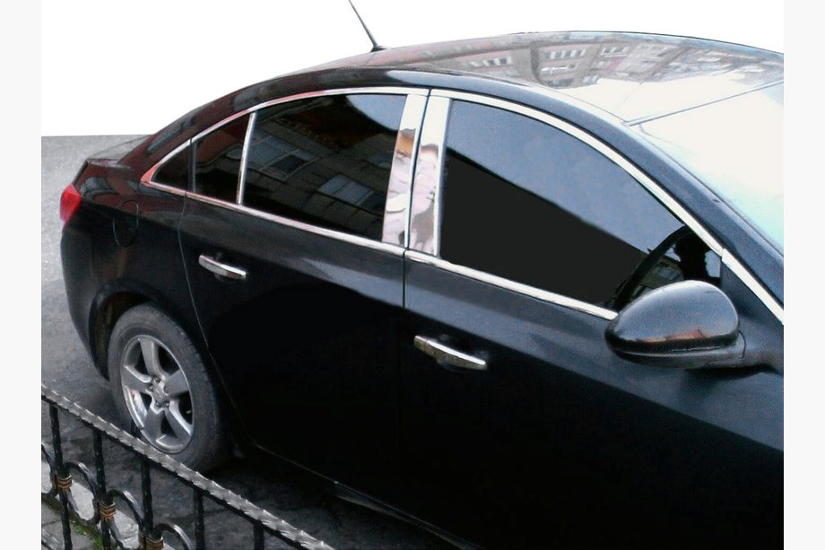 Fiat Albea 2002–2012 Dörrstolpslister (4 st, rostfritt stål) Image