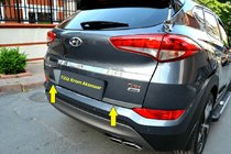 Hyundai Tucson TL 2016–2021 Kromlist för bakluckans kant (2 delar, rostfritt stål) foto 1