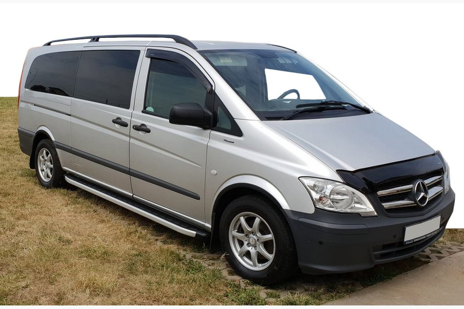 Mercedes Vito W639 2004–2014 Sidosteg Fullmond (2 st, aluminium) Kort (short) och medellång (long) Image