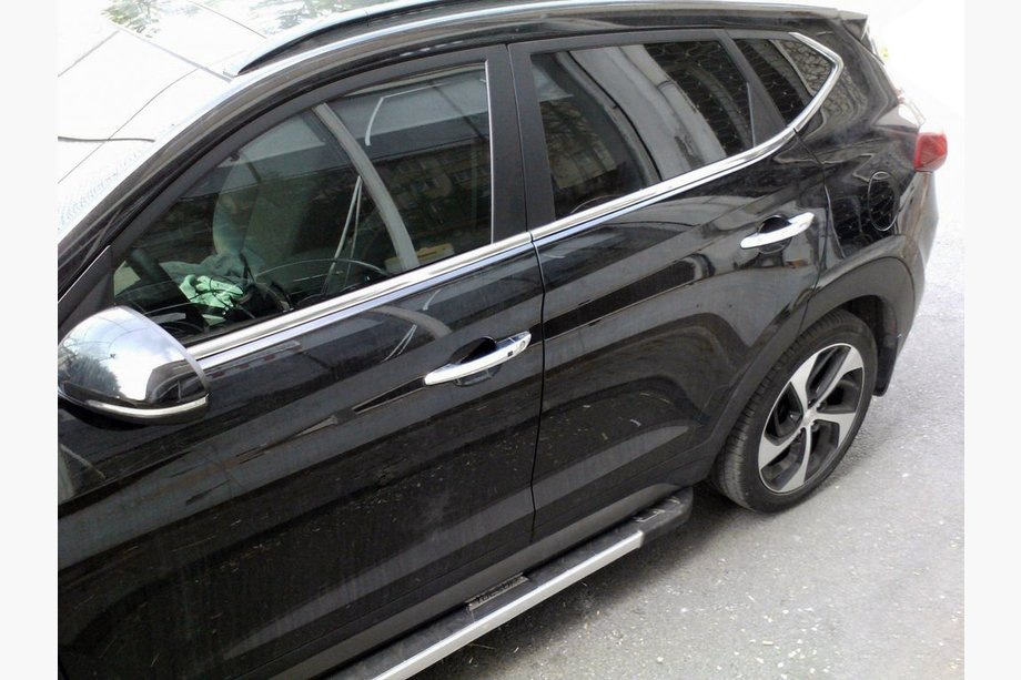 Hyundai Tucson TL 2016–2021 Nedre fönsterlister (6 st, rostfritt stål) OmsaLine – italienskt rostfritt stål Image