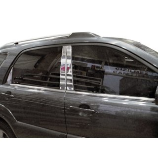 Stolpbeklädnader (6 st, rostfritt) Kia Sportage 2004–2010 foto 1