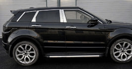 Range Rover Evoque 2012–2018 Dörrstolpslister (6 st, rostfritt) foto 1