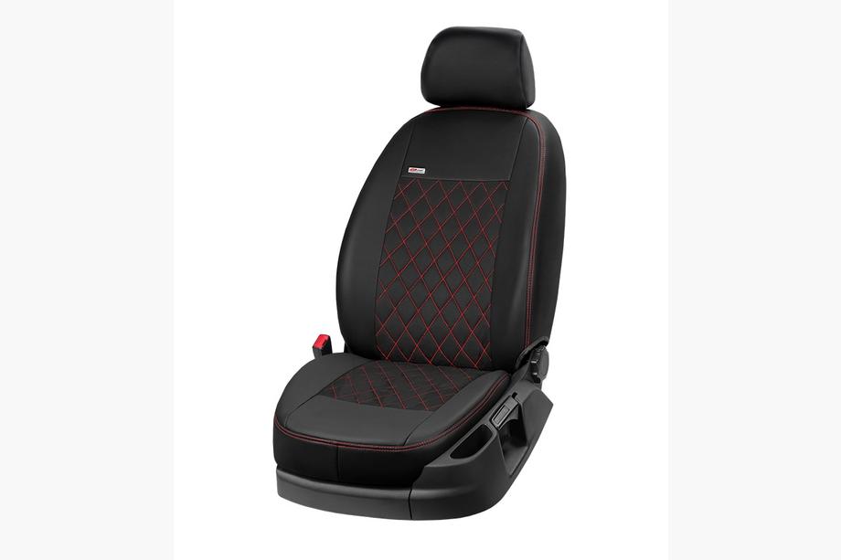 Renault Master 2011–2023 Sätesöverdrag i eco-läder+tyg+alcantara Eco Prestige Antara (fram) Image
