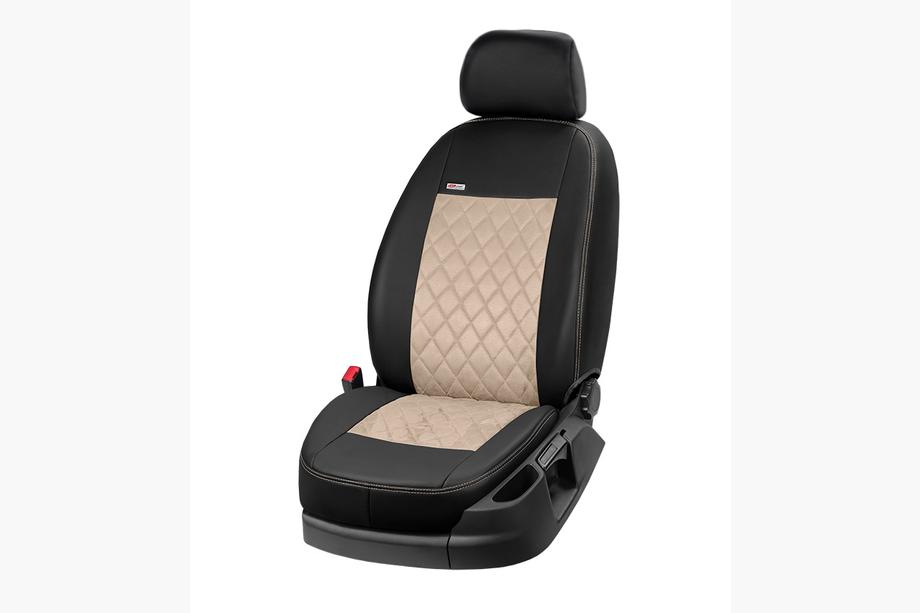 Mercedes GLE/ML class W166 2011–2018 Sätesskydd i konstläder+tyg+Alcantara Eco Prestige Antara (komplett set) Foto 10