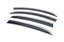 Opel Corsa D 2007–2014 Vindavvisare med kromlist (4 st, Niken) foto 1