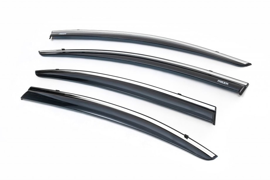 Honda Civic Sedan IX 2011–2016 Vindavvisare med kromlist (4 st, Niken) Image