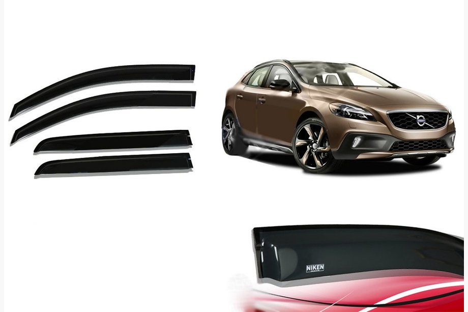 Volvo V40 2012– Vindavvisare för fönster (4 st, Niken) Image