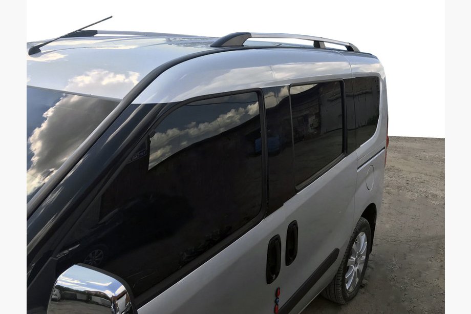 Fiat Doblo II 2010–2022 REA!!! Takrails grå metallic Standardbas Image