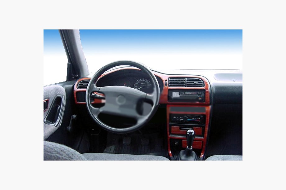 Nissan Sunny 1990–1995 KAMPANJ! Instrumentpanelslister i trälook Image