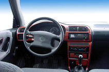 Nissan Sunny 1990–1995 KAMPANJ! Instrumentpanelslister i trälook foto 1
