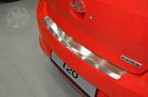 Hyundai I-20 2008–2012 Bakre stötfångarskydd med kant Nataniko (rostfritt stål) foto 1