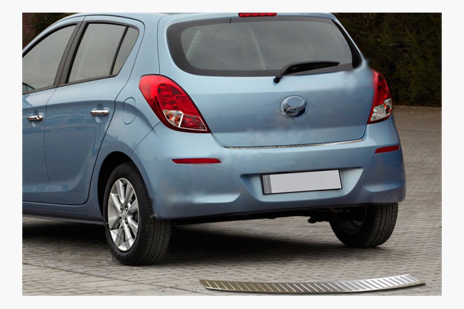 Hyundai I-20 2012–2014 Bakre stötfångarskydd OmsaLine (rostfritt) Image