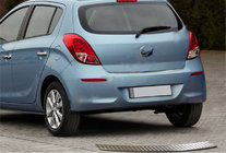 Hyundai I-20 2012–2014 Bakre stötfångarskydd OmsaLine (rostfritt) foto 1