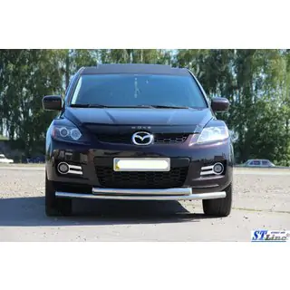 Främre frontbåge ST014 (rostfritt) Mazda CX-7 2006–2012 foto 2
