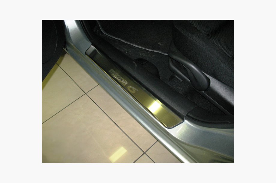 Mazda 6 2003–2008 Instegslister Nataniko (4 st, rostfritt stål) Standard – Lohmann monteringstejp, 0,5 mm Image