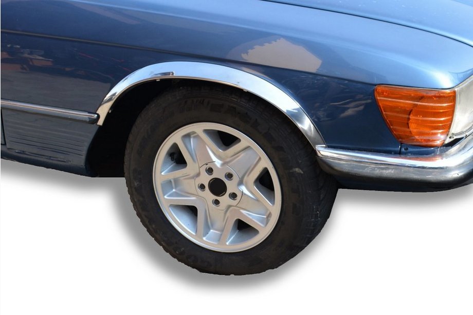 Mercedes W107 1971–1989 Hjulhuslister (4 st, rostfritt stål) Image