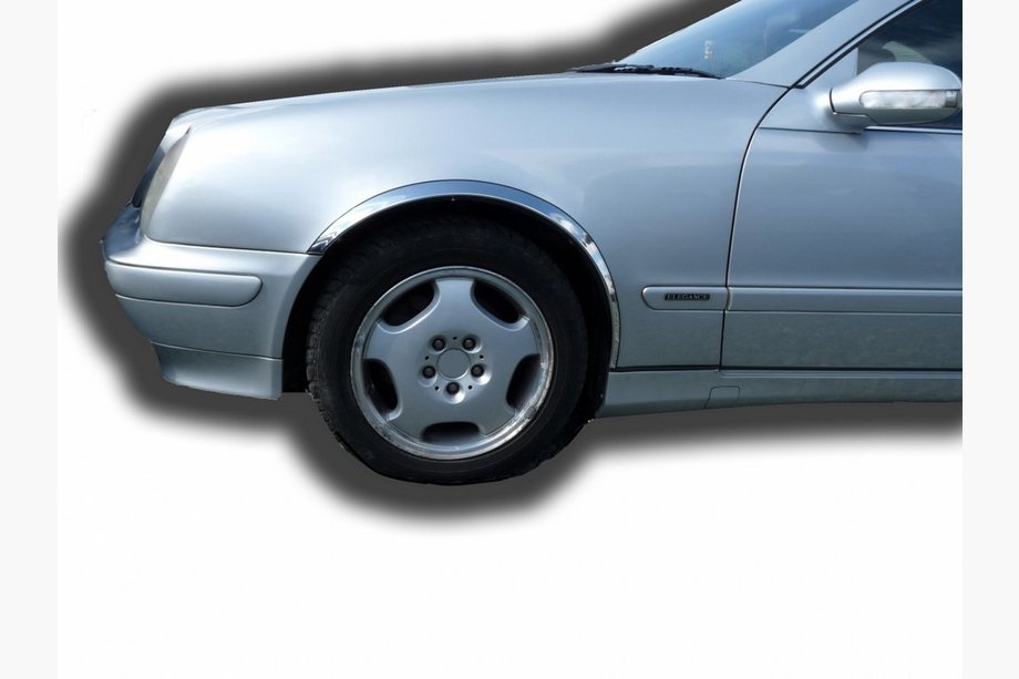 Mercedes CLK W208 1997–2002 Hjulhuslister (4 st, rostfritt stål) Image
