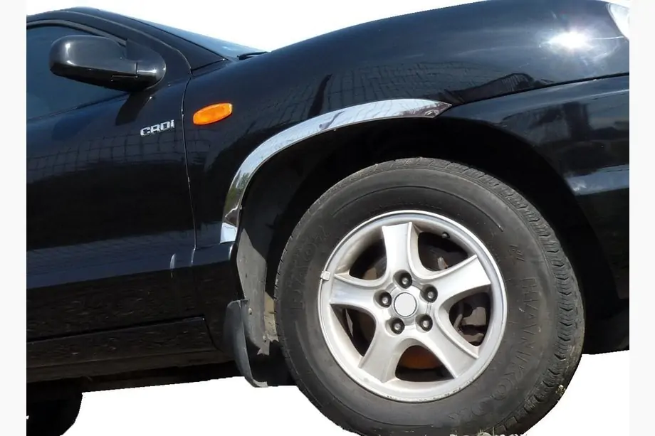 Hyundai Santa Fe 2 2006–2012 Krom hjulhuslister 2006-2009 (4 st, rostfritt stål) Image
