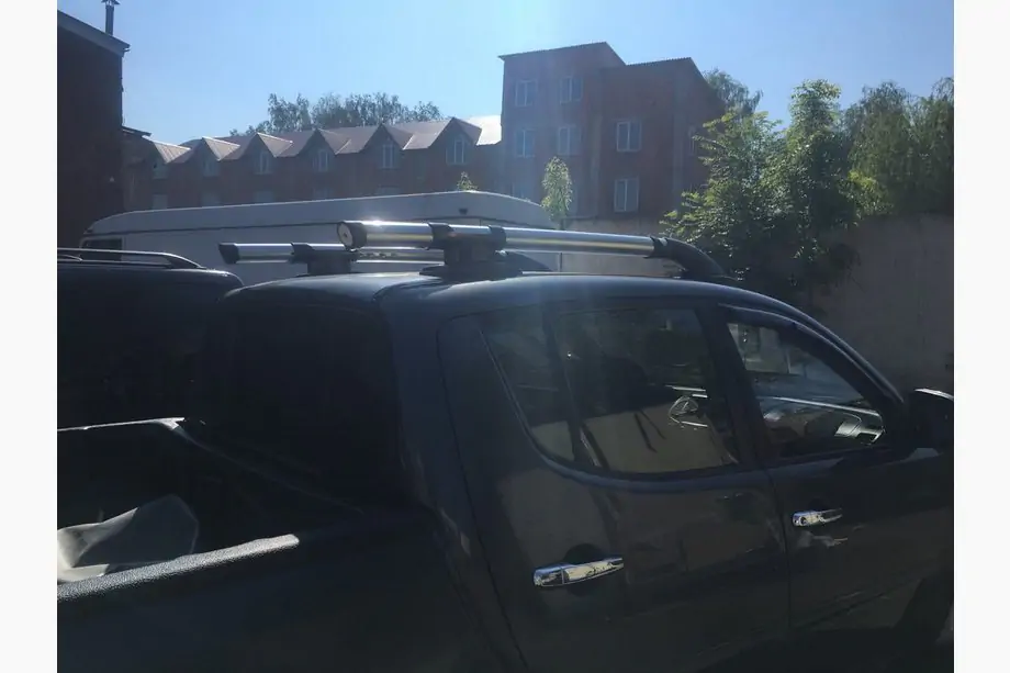 Mitsubishi L200 2006–2015 Svarta takrails med tvärbalkar Foto 4
