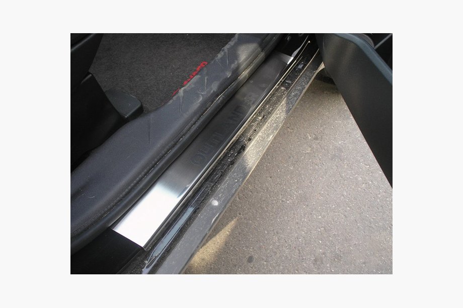 Mitsubishi Outlander 2006–2012 Instegslister Nataniko (4 st, rostfritt stål) Premium - 3M tejp, 0,8 mm Image