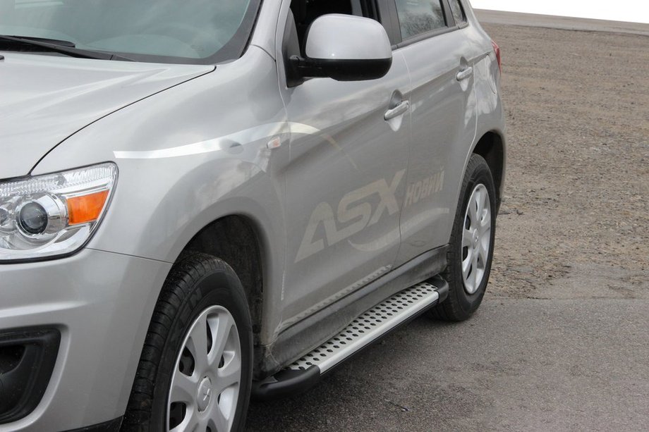 Mitsubishi ASX 2010–2023 Sidosteg Allmond Grey (2 st, aluminium) Image