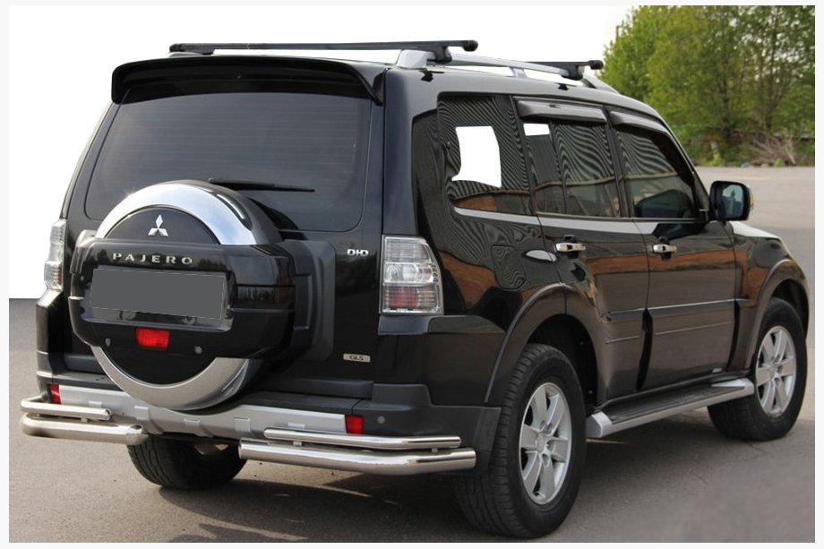 Mitsubishi Pajero Wagon III 1999–2006 Bakre skyddsbåge AK003 Dubbel (rostfritt) Image