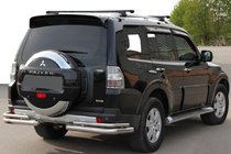 Mitsubishi Pajero Wagon III 1999–2006 Bakre skyddsbåge AK003 Dubbel (rostfritt) foto 1
