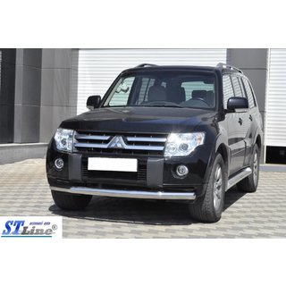 Främre skyddsbåge ST008 (rostfritt) Mitsubishi Pajero Wagon IV 2006–2021 foto 3