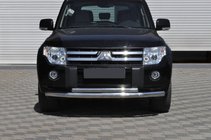 Mitsubishi Pajero Wagon IV 2006–2021 Främre frontbåge ST014 (rostfritt) foto 1