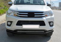 Toyota Hilux 2015– Främre dubbel frontbåge Vegas (2015-2020, svart, 76 mm) foto 9
