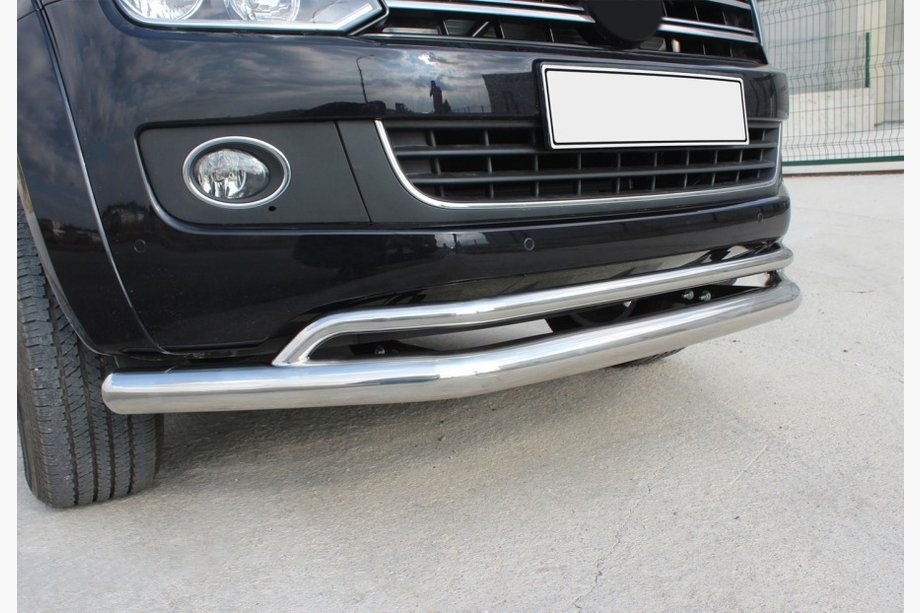 Volkswagen Amarok 2010–2022 Främre dubbelt frontskydd Vegas 2010-2016 (rostfritt stål) Image