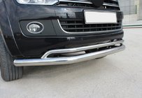 Volkswagen Amarok 2010–2022 Främre dubbelt frontskydd Vegas 2010-2016 (rostfritt stål) foto 1