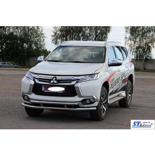 Främre skyddsbåge ST016 (rostfri) Mitsubishi Pajero Sport 2015– foto 2