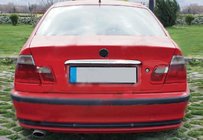 BMW 3-serie E46 1998–2006 Kromlist ovanför registreringsskylten foto 1