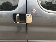 Peugeot Partner 1996–2008 Dörrhandtagskåpor i rostfritt stål Två framdörrar, en skjutdörr foto 1
