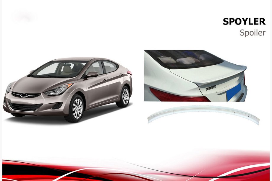 Hyundai Accent 2011–2017 Spoiler Niken V1 (för lackering) Image