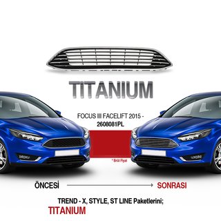 Framgrill (Titanium) Ford Focus III 2011–2017 foto 3