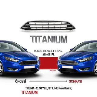 Framgrill (Titanium) Ford Focus III 2011–2017 foto 3