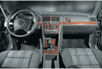 Mercedes W201 (190) 1982–1993 Instrumentpanelslister (11 delar) Aluminium foto 4