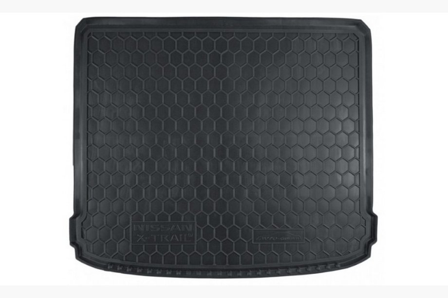 Nissan X-trail T31 2007–2014 Bagagerumsmatta i gummi utan organizer (Autogumm, gummi) Image