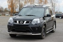 Nissan X-trail T31 2007–2014 Främre frontbåge ST014 (rostfritt) foto 1