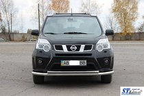 Nissan X-trail T31 2007–2014 Främre frontbåge ST014 (rostfritt) foto 3