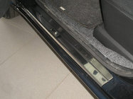 Nissan Note 2004–2012 Instegslister Nataniko (4 st, rostfritt stål) Premium – 3M-tejp, 0,8 mm foto 1