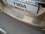 Nissan Tiida 2004–2011 Bakre stötfångarskydd Nataniko (rostfritt stål) Sedan foto 1