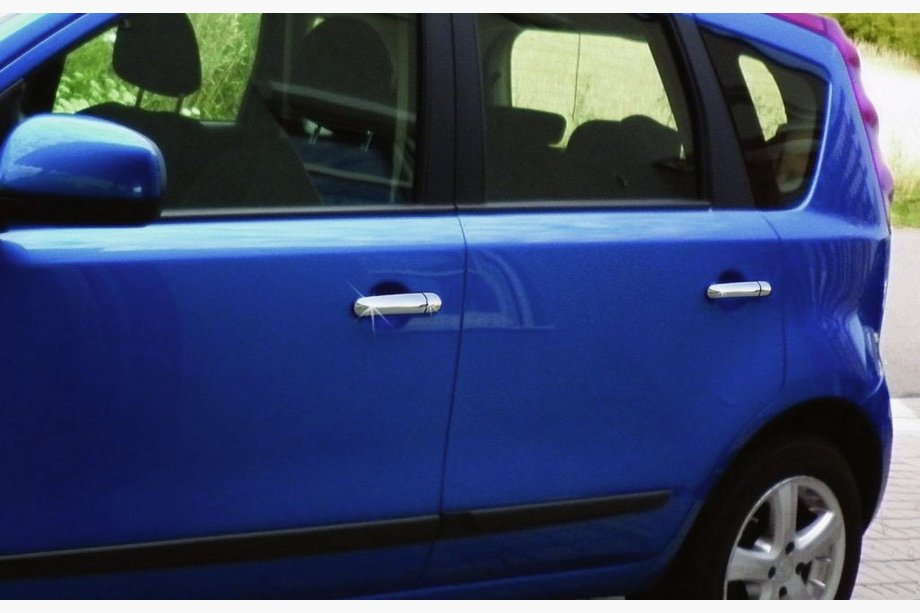 Nissan Note 2004–2012 Dörrhandtagskåpor (4 st, rostfritt stål) Image