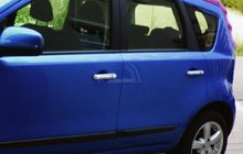 Nissan Note 2004–2012 Dörrhandtagskåpor (4 st, rostfritt stål) foto 1