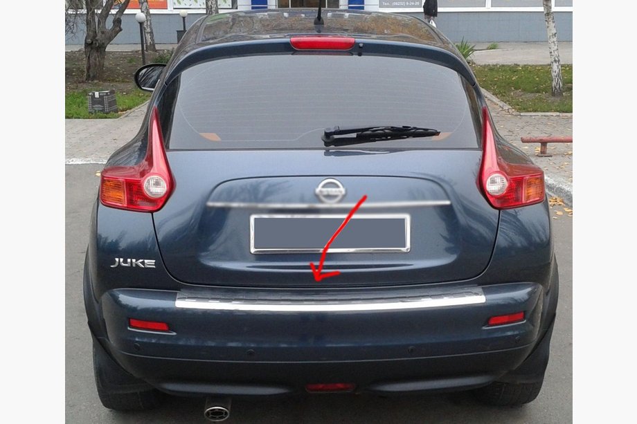 Nissan Juke 2010–2019 OmsaLine list till bakre stötfångaren (rostfritt) Image