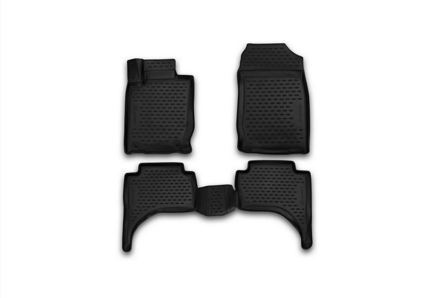 Mitsubishi L200 2015–2024 3D gummimattor för kupén (4 st, Novline) Budgetutförande Image